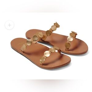 Beek Leather Topaz Gold Sandals size 6